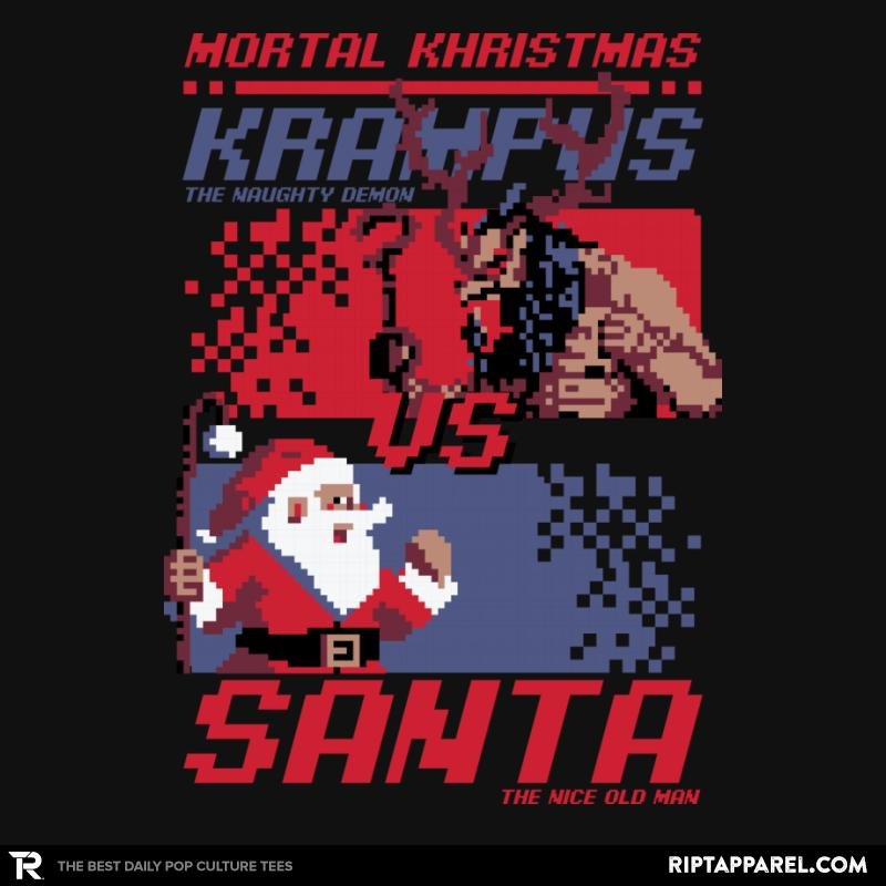 Christmas Fight - Pixel Santa vs Krampus - Shirt Club