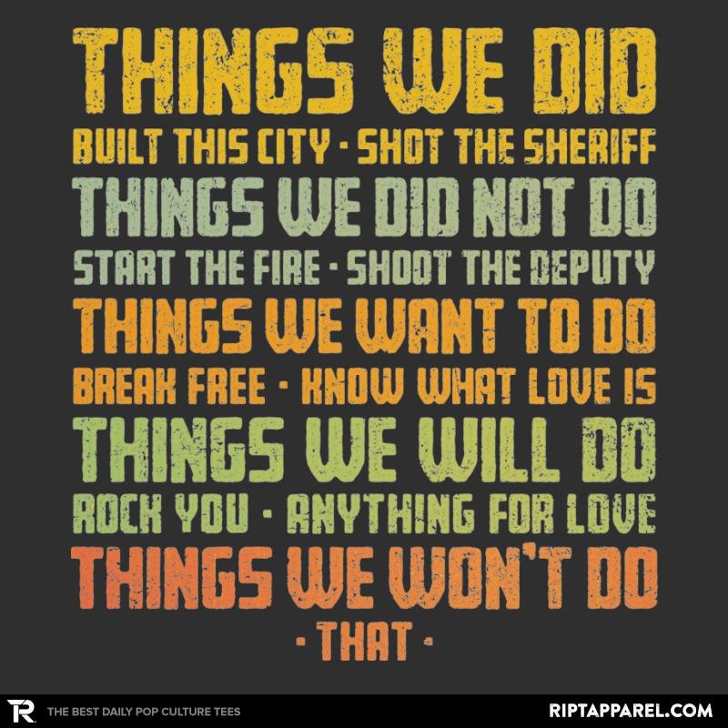 Things We Did